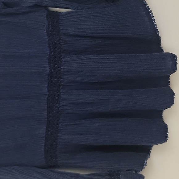 William Rast Blue Embroidered Boho Peasant Long Sleeve Womens Top XL - Picture 14 of 14